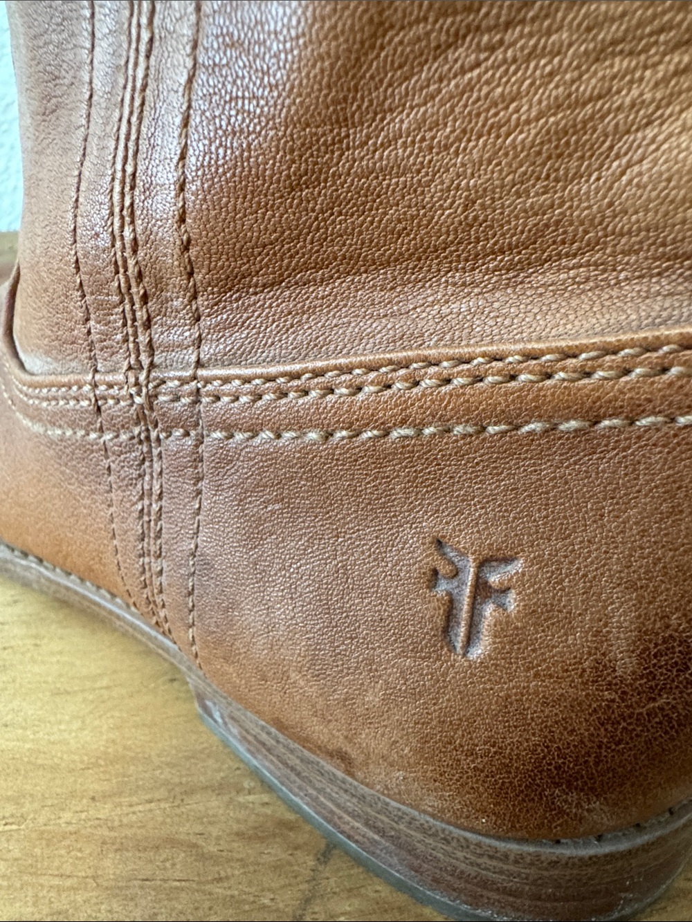 Classic Women's Leather Mid-Calf Boot in Cognac - Picture 9 of 10